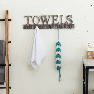 Wood towel hook online rack